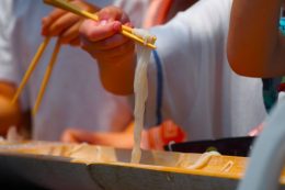 流しそうめん♪
